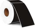 PARLAIM 5" x 3" Rectangle Color Coding Labels,500 per Inventory Labels Color Code Stickers Dispenser Box,Roll Black Sticker Labels for Inventory,Family School Storage Bins Label (Black)