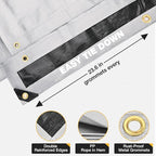 Tarp 20x20 Feet 14 Mil Heavy Duty Waterproof Tarp, Large Multipurpose Cover with Brass Grommets and Reinforced Edges, UV Resistant Thick Poly Tarps for Outdoor Camping Tent Pool Car