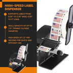 Start International LD3000 Electric Label Dispenser – High-Speed Sticker Dispenser with Automatic Peeling for Small Labels – Compact Design, Adjustable Photosensor, 7.5" Roll Capacity