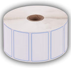 2.25" X 1.25" Direct Thermal Perforated Stickers Labels for Barcodes, Address, Consignment - Compatible with Zebra, Rollo, Godex and More (Blue Border, 6 Rolls)