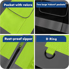 BeautyWill Custom Safety Vest Customized Logo Class 2 High Visibility Reflective Vest with Pockets Construction workwear