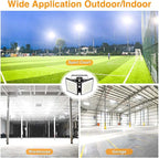 2025 Elite New Upgraded LED Flood Light Outdoor 200W 30000lm Stadium Flood Lights, 5000K Daylight White, IP66 Waterproof Adjustable Floodlight for Street, Parking Lot