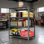 Metal Garage Shelving Unit, Heavy Duty 4-Tier Adjustable Storage Rack, Steel Shelving, 2000 lbs Capacity, Industrial Shelves for Heavy Tools and Equipment (54" H x 40" W x 18" D)