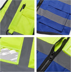 BeautyWill Custom Safety Vest Logo Class 2 High Visibility Reflevtive Vest Outdoor Protective Workwear