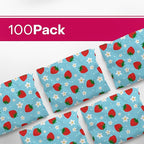 10x13 Poly Mailers – Summer Strawberries – Waterproof, Tear-Resistant Shipping Bags with Adhesive Seal – 100 Pack – Package Mint