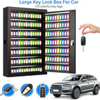 175 Keys Key Lock Box, Anti-Theft Key Cabinet with Key Tags, Key Organizer Wall Mount for Car Garage House Rental Office Business