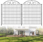 SUNLAX 10 Panels Decorative Garden Fence 24ft(L) x 32in(H) Fencing Tall for Yard Dog Pet Fence No Dig Temporary Fence Barrier for Outdoor Patio Without Gate