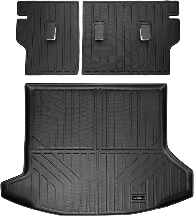 Auxko All Weather Cargo Mat with Backrest Mat Fit for Chevrolet/Chevy Equinox 2025 2026 Not EV TPE Equinox Mat Accessories All Season Odorless Anti-Slip Black