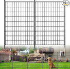 10 Panels Decorative Garden Fence Animal Barrier Heavy Duty No Dig Dog Fence Outdoor for Yard 32 in(H) X 23.6 ft(L) Garden Fencing with Ground Stakes for Backyard, Patio Decor
