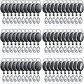 Laumoi Retractable ID Badge Holder Badge Reel with Belt Clip and Key Ring, Name ID Badge Clips Keychain for Office Worker Doctor Nurse Employee (80, Black)