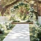 Preboun 3.9 x 60 ft Carpet Runner for Party Felt Runway Rug Runner Rug with Carpet Tape for Halloween Wedding Christmas Xmas Thanksgiving Outdoor Accessories Wedding Party Hallway (White)