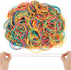 700 Pcs Rubber Bands, Size #16 Reusable Elastic Rubber Band for Office Supplies File Folders, Home Packaging, Crafts DIY Bundling, Multipurpose (Colored)