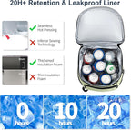 SPARTER Backpack Cooler Insulated Leak Proof 33/49 Cans, 2 Insulated Compartments Thermal Bag, Portable Lightweight Beach Travel Camping Lunch Backpack for Men and Women