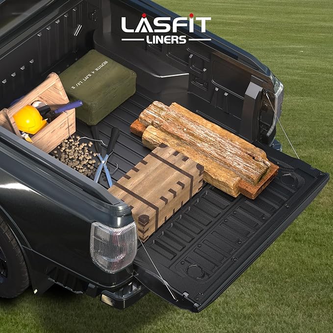 LASFIT Tailgate Mat for Ford Ranger 2025 2024 Truck Tailgate Liner All Weather Protector TPE Durable Tailgate Cover Easy to Install Remove Clean