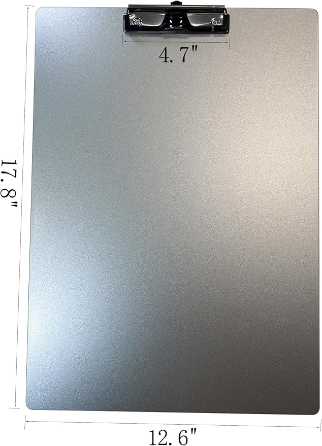 11x17 Metal Clipboard with Pen Holder,Contractor Heavy Duty A3 Size Aluminum Clipboards,Large Drawing Board with 304 Stainless Steel Clips