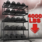 WORKPRO 4000 lbs 5-Tier Metal Shelving Unit, 72”H x 48”W x 24”D, Heavy Duty Adjustable Storage Rack, for Garage, Basement, Warehouse, Workshop