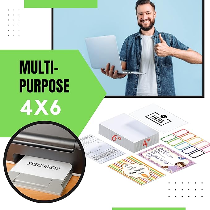 JETZAP Pre-Cut 4x6 Shipping Labels | Work on Most Inkjet and Laser Printers | Just Load & Print | USPS UPS FedEx for Home Printers | 800 Pack