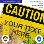 Custom Caution Sign, OSHA Sign, 18x24 Inches, 3M EGP Reflective .080 Aluminum, Fade Resistant, Indoor/Outdoor Use, Made in USA