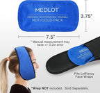 LotFancy Gel Ice Packs, 2pc Reusable Hot Cold Pack for Therapy, Heating Cooling Gel Pad, Pain Relief for Face, Head, TMJ, Wisdom Teeth, Oral Facial Surgery, Sport Injuries, Migraine, Muscle Joint