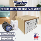 Dasher Products Thermal Shipping Labels Compatible with Dymo LabelWriter 4XL 1744907 4x6 Internet Postage Labels, Water Resistant, Strong Adhesive, Perforated, 220 per Roll (4 Pack)