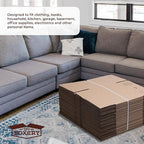 The Boxery Moving Boxes 25-Pack Medium | 18x14x12 inch Brown/Kraft Corrugated Cardboard Packing, Moving & Storage for Business/Home – Durable - Eco-Friendly, Recyclable - Made in the USA