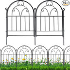 Garden Fence, 11ft(L) X 21in(H) 10 Pack Rustproof Metal No Dig Fence Panels, Garden Fencing Dog Fence Outdoor for Yard, Decorative Fences and Borders, Animal Barrier, Flower Bed, Patio