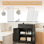 Metal Storage Cabinet, 36 Inch Tall Metal Storage Cabinet with Doors and Shelves, Pantry Cabinets with Drawer for Kitchen Storage, Garage Cabinet for Living, Dining Room, Assemble Required.