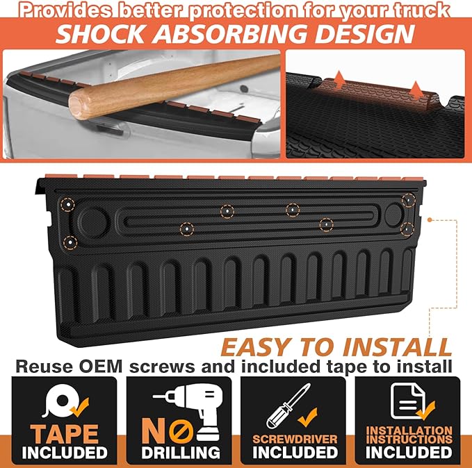 TripleAliners for Ram 1500 2009-2018 & Ram 2500/3500 2009-2026&Ram1500 Classic 2019-2024 Standard Tailgate Mat with Tailgate Cap Top Protector Full-Coverage Truck Bed Cover Liner Replacement