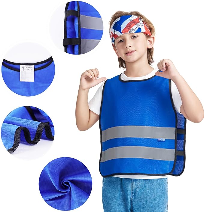 A-SAFETY Kids High Vis Reflective construction Safety vest customized LOGO