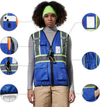 AYKRM Custom Logo Personalised Printed High Visibility Reflective 2 two tone work construction Safety Vest