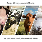 Large Farm Animal Scale/Digital Livestock Weighing Equipment, Capacity 4000 x 1 lb for Cattle, Horse, Goat, Cow, Alpaca, etc. (84x30)
