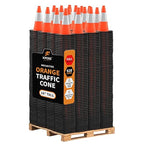 Xpose Safety 18 Inch Orange Traffic Cones 6" Collar - Bulk Full Pallet 928 Pack Multipurpose PVC Plastic Safety Cone for Parking, Soccer, Caution, Kids, and Construction - DOT Approved