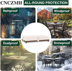 Heavy Duty Patio Furniture Covers Waterproof, 600D Outdoor Furniture Cover Waterproof for Sectional Sofa Couch, Outdoor Dining Table and Chair Set Covers 138''L x 102''W x 32''H, Beige Brown