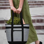 Insulated Cooler Bag, Reusable Grocery Bags for Hot/Cold Food, Thermal Food Delivery Bag for Beach, Travel, Picnics