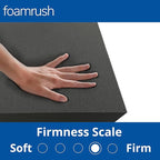 FoamRush 8 x 24" x 27" Charcoal Upholstery Firm Foam Soft Support (Chair Cushion Square Foam for Dinning Chairs, Wheelchair Seat Cushion Replacement)