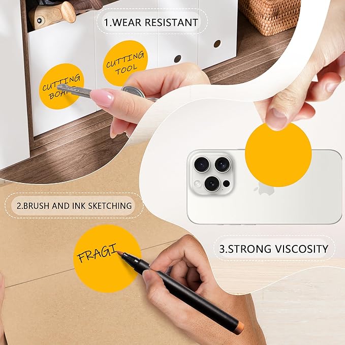 2 Inch Fluorescent Orange Circle Stickers 500 Pcs,Permanent Color Coding Dots for Office Home Organization, File Classification,Multipurpose Labels