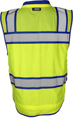 Kishigo Men's High Visibility Reflective Color Contrast Performance Surveyors Vest S5042