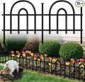 Decorative Garden Fence, 15 Panels No Dig Fence, 21.25 ft(L) x 13 in(H) Animal Barrier for Dogs Rabbits, Rustproof Metal Arched Decorative Garden Fences for Flower Bed, Outdoor, Yard, Patio