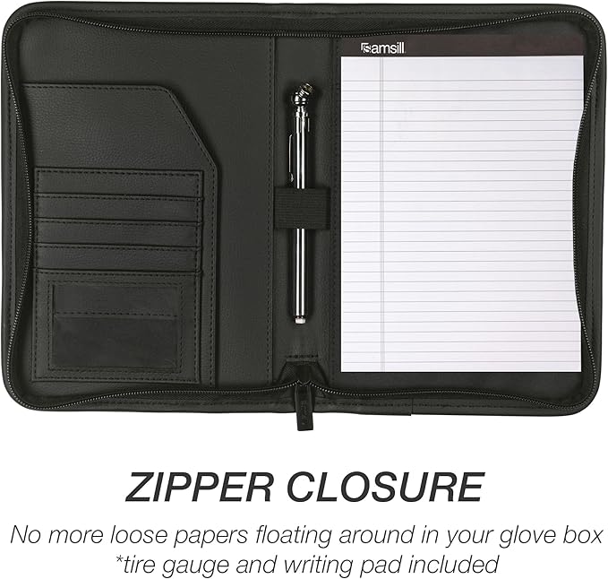 Samsill Car Registration and Insurance Holder, Owner's Maunal Glove Box Organizer, 7.25 x 10 inches, Car Document Holder, Black