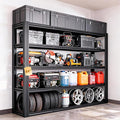 Metal Storage Shelves Unit,5-Tier Adjustable Heavy Duty Garage Shelving,3500LBS Garage Storage Industrial Shelves,Storage Racks,Steel Shelf Suitable for Shop,Warehouse,Basement