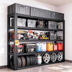 Metal Storage Shelves Unit,5-Tier Adjustable Heavy Duty Garage Shelving,3500LBS Garage Storage Industrial Shelves,Storage Racks,Steel Shelf Suitable for Shop,Warehouse,Basement
