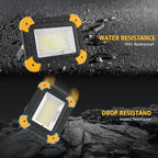 2-Pack Portable Flood Light, 4000mAh Magnetic Rechargeable LED Work Light Battery, 40W Outdoor Waterproof Work Lights Cordless 180° Rotate for Job Site Garage Camping Car Repair, Gifts for Men