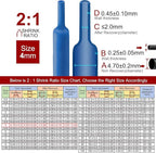 Chanzon 2:1 Ratio - 80Ft Roll - 5/32" (4mm) Heat Shrink Tubing 2:1(25M Total Length) Blue Polyolefin Sleeving Wrap Shrinking 2 to 1 1pcs