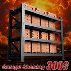 3000LBS Metal Steel Storage Shelves - 40" W Black 4 Tier Heavy Duty Rack Commercial Industrial Shelving with Adjustable Shelf for Basement Garage Warehouse - 40" W x 19.5" D x 59.5" H