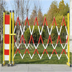 Retractable Barricade with Wheels - Expandable Metal Barrier for Aisles & Driveways, 1.2m x 3m, Ideal for Crowd Control and Safety Management