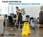 Alpine Caution Wet Floor Sign, 24 Inch High Visibility Yellow Slippery When Wet Sign - Bilingual Safety Warning Sign to Easily Avoid Slippery Accidents in Businesses & High Traffic Areas