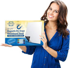 Magnetic Fridge Whiteboard Sheet for Kitchen Refrigerator - Dry Erase Magnetic White Board Organizer & Planner 11"x17" Strong Magnet Includes 6 Markers and Big Eraser