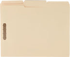 Amazon Basics Manila File Folders with Fasteners for Organized Filing, Letter Size, Light Brown, 100-Pack