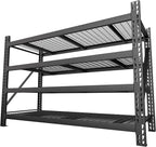 8000LBS 78 "W x 24 "D x 72 "H Garage Shelving, 4-Tier Industrial Iron Shelving Unit Garage Storage Rack for Basement Warehouse, Black