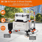 3 in 1 Folding Hand Truck Dolly Cart with Wheels, 660lbs Capacity Foldable Utility Cart Aluminum Trolley Cart Convertible Dolly for Moving Furniture Shopping for Garden Home Office Warehouse
